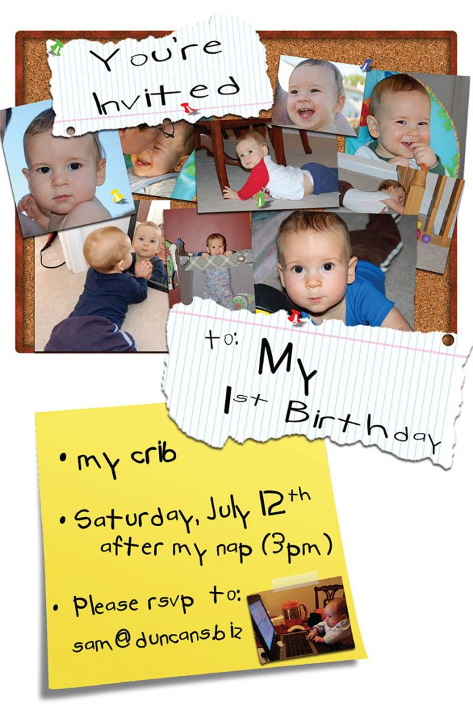 Sammy’s 1st bday invite