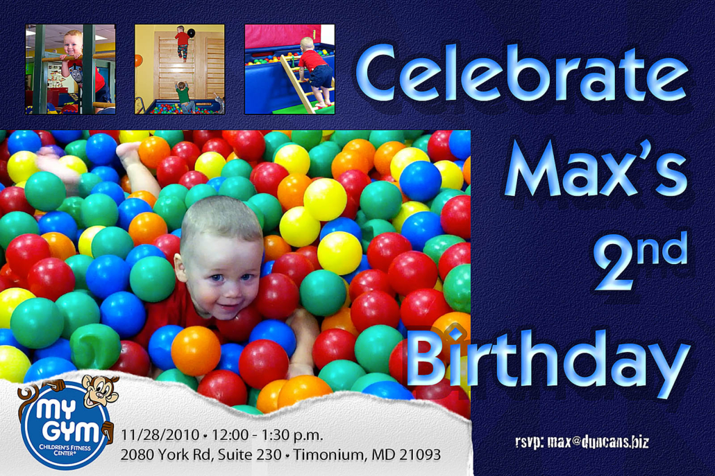 Max’s 2nd Birthday Invite